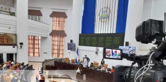 Sesión en la Asamblea Nacional de Nicaragua