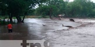 Ríos desbordados en Boaco por las lluvias recientes