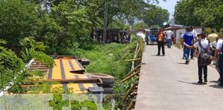 Accidente de tránsito con bus en Los Brasiles, Managua
