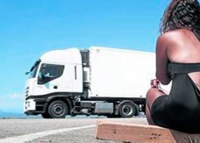 Imagen representativa de camión y dama de compañía