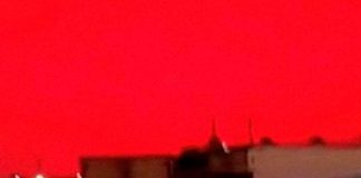 ¡Qué miedo! Apocalíptico cielo se tiñe de rojo en una ciudad de China