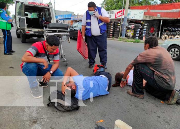 choque-enabas-1 Accidente de tránsito en el sector de ENABAS, Managua