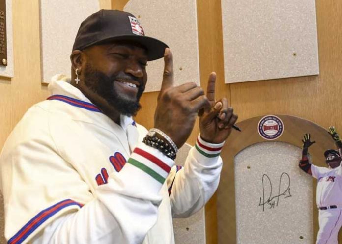 David Ortiz visita cooperstown david ortiz, salon de la fama, red sox, mlb, baseball,