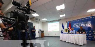 Conferencia de prensa del SINAPRED sobre deslizamiento en Nandaime