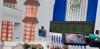 Sesión en la Asamblea Nacional de Nicaragua