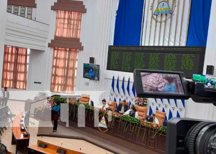Sesión en la Asamblea Nacional de Nicaragua