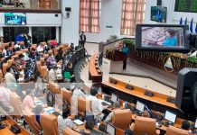 Sesión en la Asamblea Nacional de Nicaragua