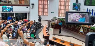 Sesión en la Asamblea Nacional de Nicaragua