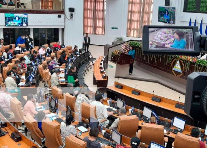 Sesión en la Asamblea Nacional de Nicaragua