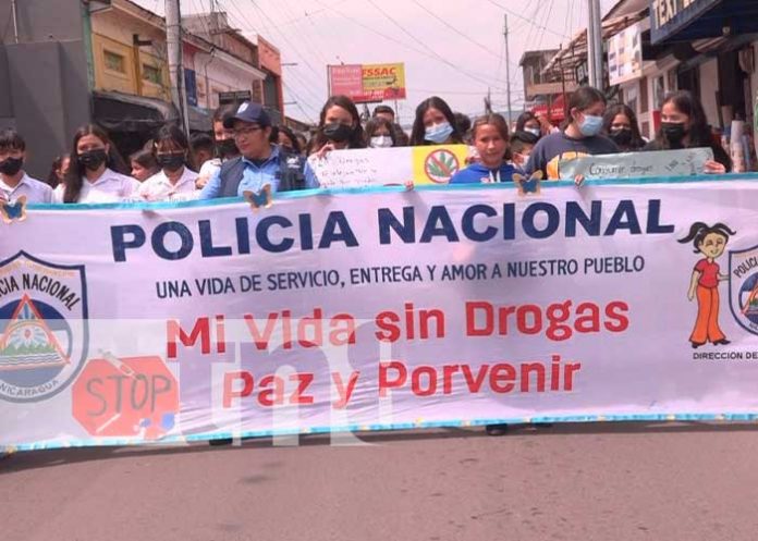 Caminata contra las drogas en Estelí
