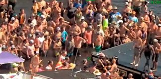 Salvaje pelea campal dejó varios detenidos y un herido en un lago de Florida