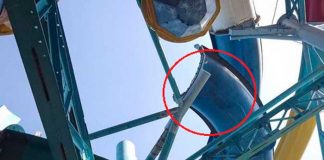 ¡Terror! Colapsa tobogán en parque acuático y niños caen al vacío
