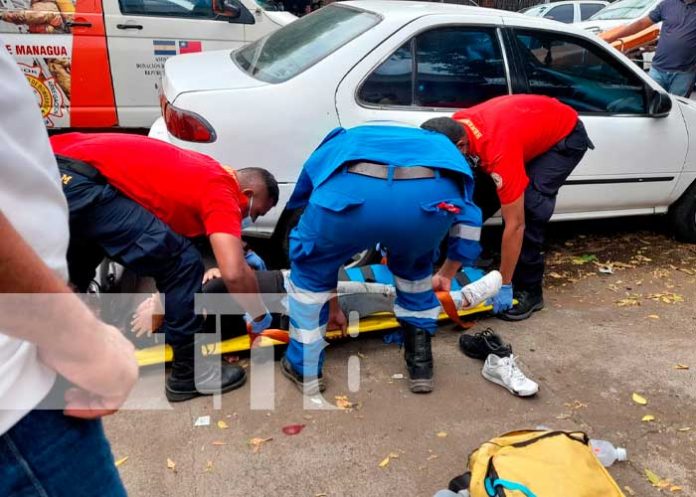 managua-moto-2 Escena de accidente de tránsito en Managua