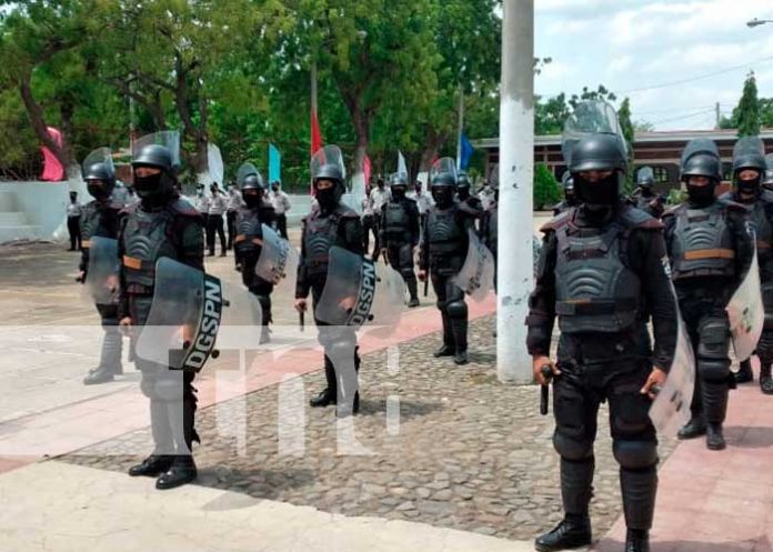 Curso antidisturbios en el sistema penitenciario de Tipitapa