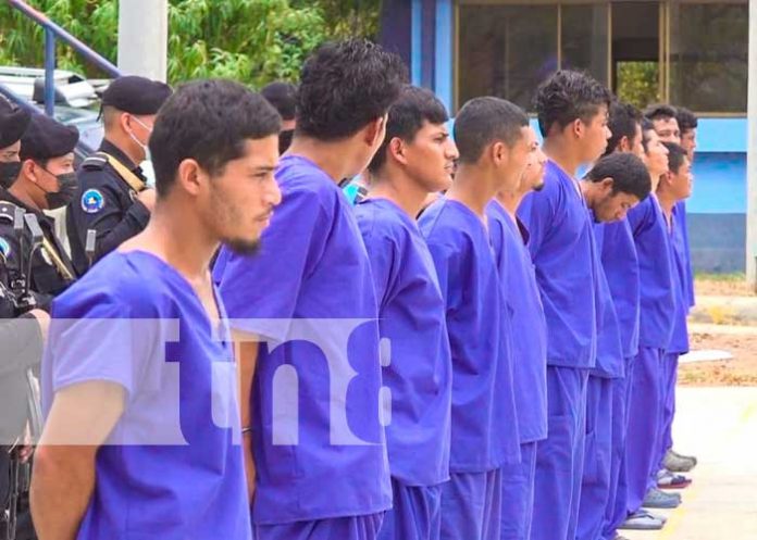 Presentación de delincuentes en Nueva Segovia