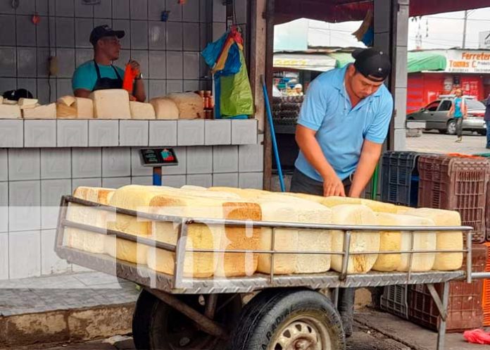 Venta de queso en el Mercado Iván Montenegro