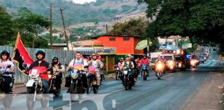 Caravana en Matagalpa para honrar al General Sandino