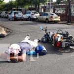 Accidente de tránsito en un cruce de Managua