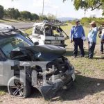 Dos lesionados por accidente de vehículos en Tipitapa Violento accidente de tránsito en Tipitapa