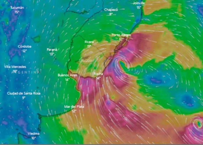 Uruguay elevó a naranja el alerta por ciclón subtropical