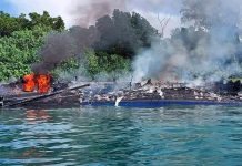 Ferri con 124 tripulantes se incendia en Filipinas
