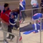 EEUU: Fanático propina golpe al contrario y lo desmaya EEUU: Fanático propina golpe al contrario y lo manda al hospital