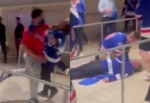 EEUU: Fanático propina golpe al contrario y lo desmaya EEUU: Fanático propina golpe al contrario y lo manda al hospital