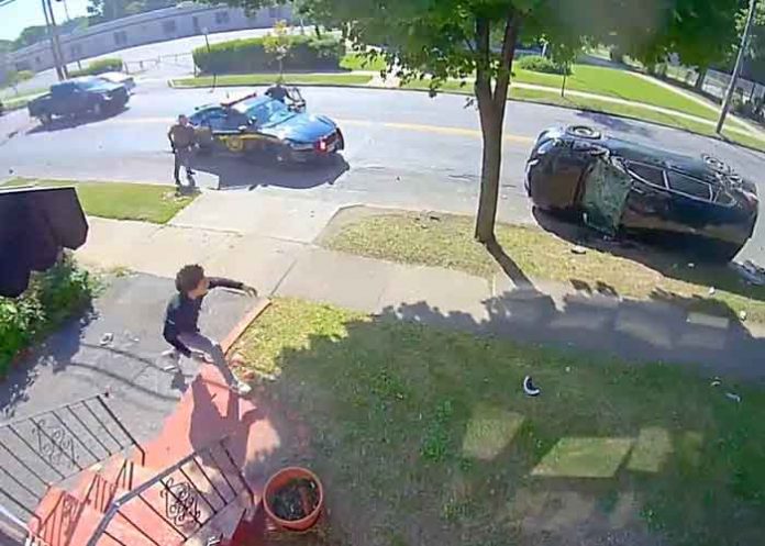 ¡VIDEO! Brutal persecución policial termina en accidente en EEUU