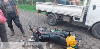 Motociclista lesionado en fuerte accidente en la Carretera La Libertad-Juigalpa