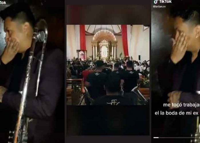 ¡VIDEO! Sujeto es contratado para tocar en boda de su expareja