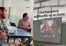 Alumno y Maestro "se pelean las notas" en Mortal kombat