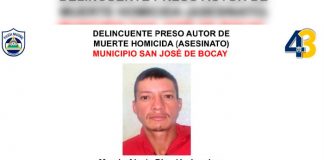 Homicida y Asaltantes fueron detenidos en Jinotega