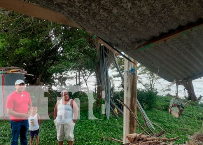 Vivienda resulta con daños Parciales producto de los fuertes vientos en Rivas