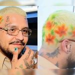 ¿Morado? Es el nuevo color de cabello de Christian Nodal /