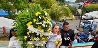 Homenaje a héroes y mártires de la Colina 110 en Managua
