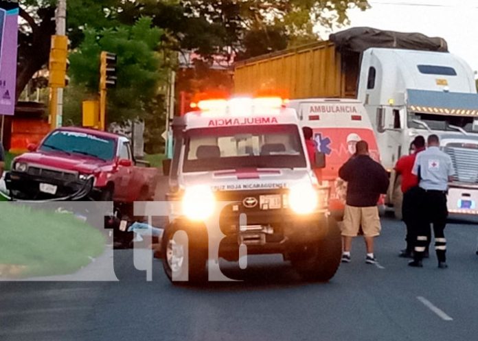 Fallece motociclista en los semáforos del Guanacaste, Managua