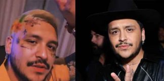 Parece mapa: Christian Nodal se tatuó otra vez el rostro