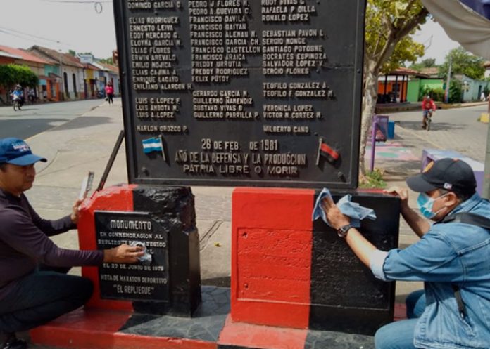 Realizan reconstrucción de monumentos en Masaya