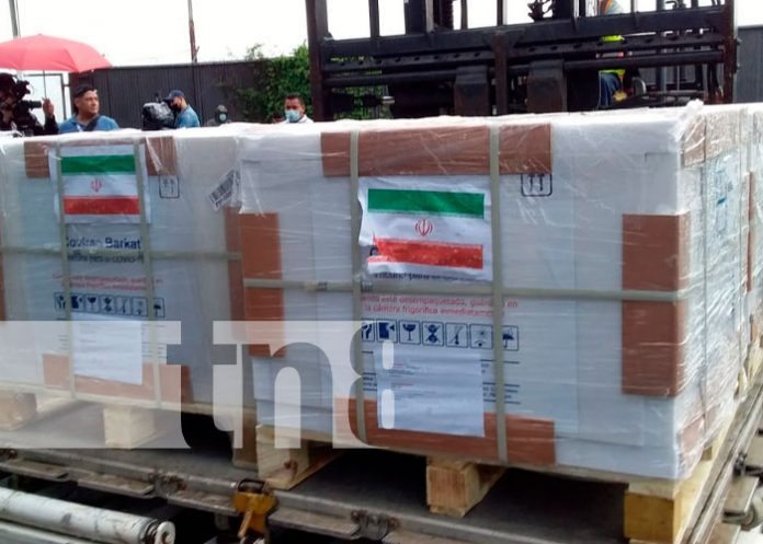 Nicaragua recibe de Irán 200 mil dosis de Vacunas Covirán