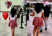 ¿Serán los filtros? Joven va a recibir a su novio virtual pero no la reconoce Joven va a recibir a su novio virtual pero no la reconoce