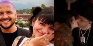Christian Nodal y Cazzu se dan "tremendo beso" en concierto de Bolivia