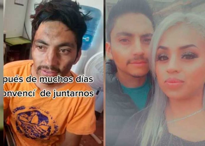 Mujer presume su amor por un indigente 