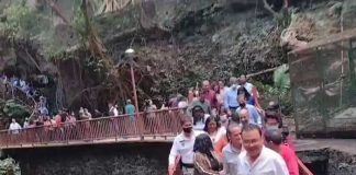 Colapsa puente colgante en Cuernavaca durante su reinauguración