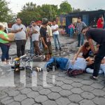 Motociclista resulta con fracturas tras accidente en Managua Motociclista resulta con fracturas tras accidente de tránsito en Managua