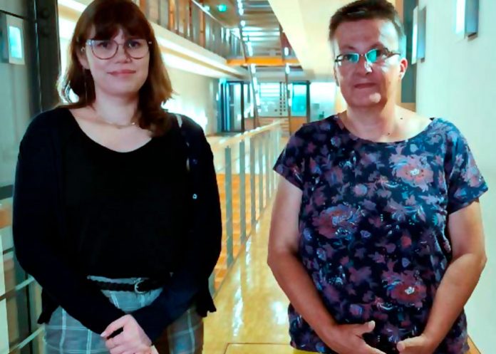 ELLAS Embajadora de Nicaragua en Alemania, Compañera Tatiana García junto a la Señora Kathrin Vogler, Diputada en el Parlamento alemán