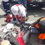 Motociclista sufre accidente de transito en Jinotepe Motociclista resulta lesionado al ser impactado por un taxista en Carazo