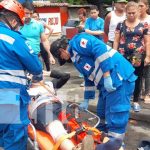 Aparatoso accidente con fractura en Managua
