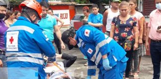 Aparatoso accidente con fractura en Managua