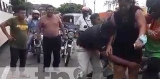 Escena de accidente de tránsito en Managua