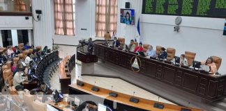 Sesión en la Asamblea Nacional de Nicaragua
